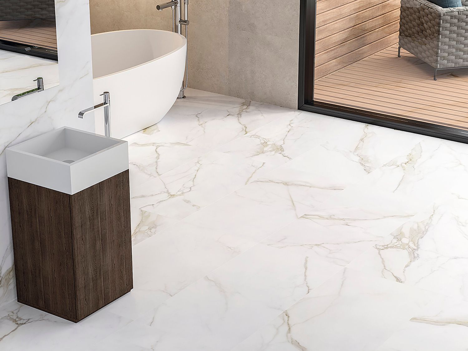 Cifre Ceramica Diamond Gold Matte Porcelain Stoneware 60 x 120 cm, Rectified
