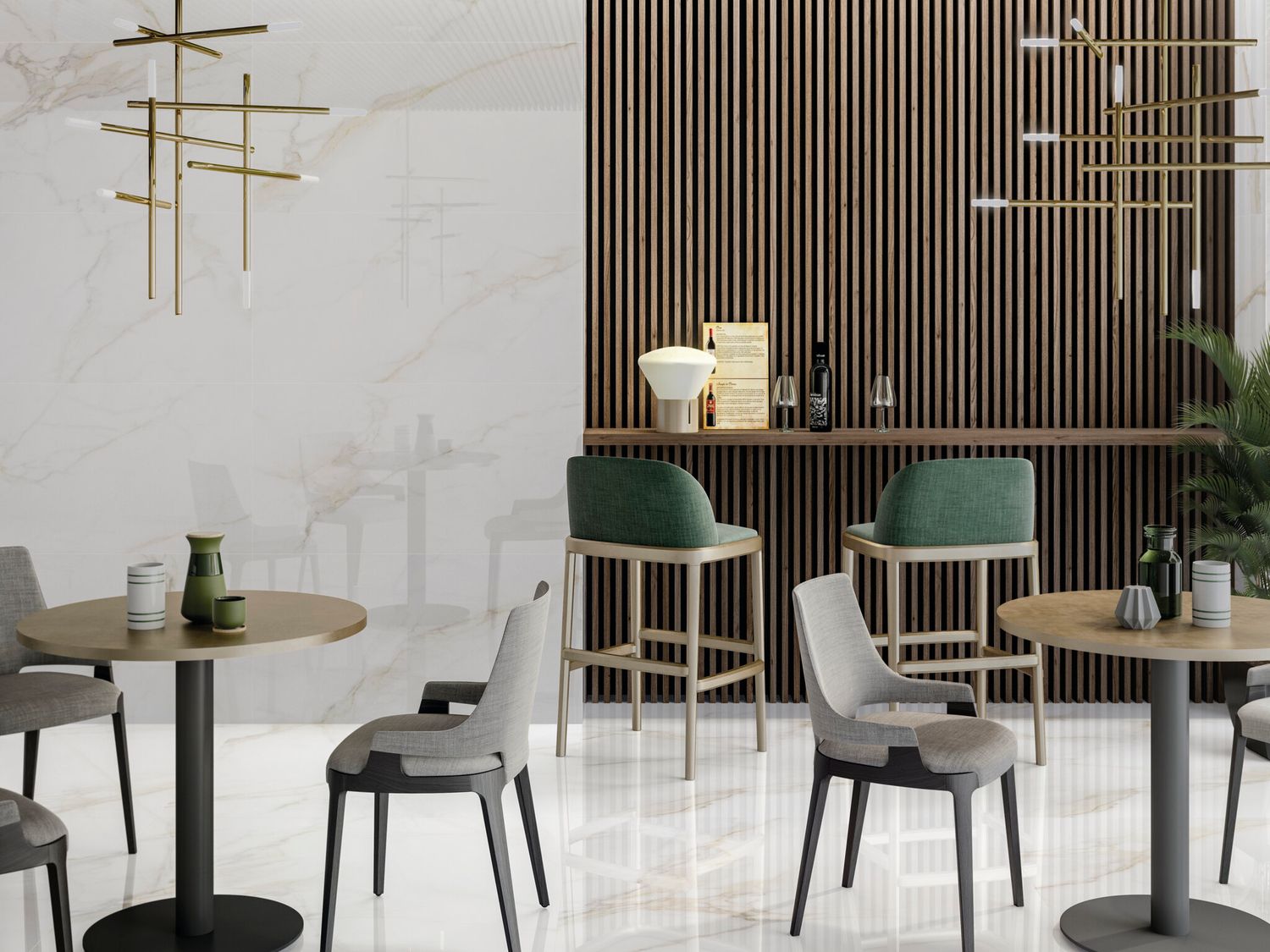 Cifre Ceramica Diamond Gold glossy porcelain stoneware 60 x 120 cm, rectified