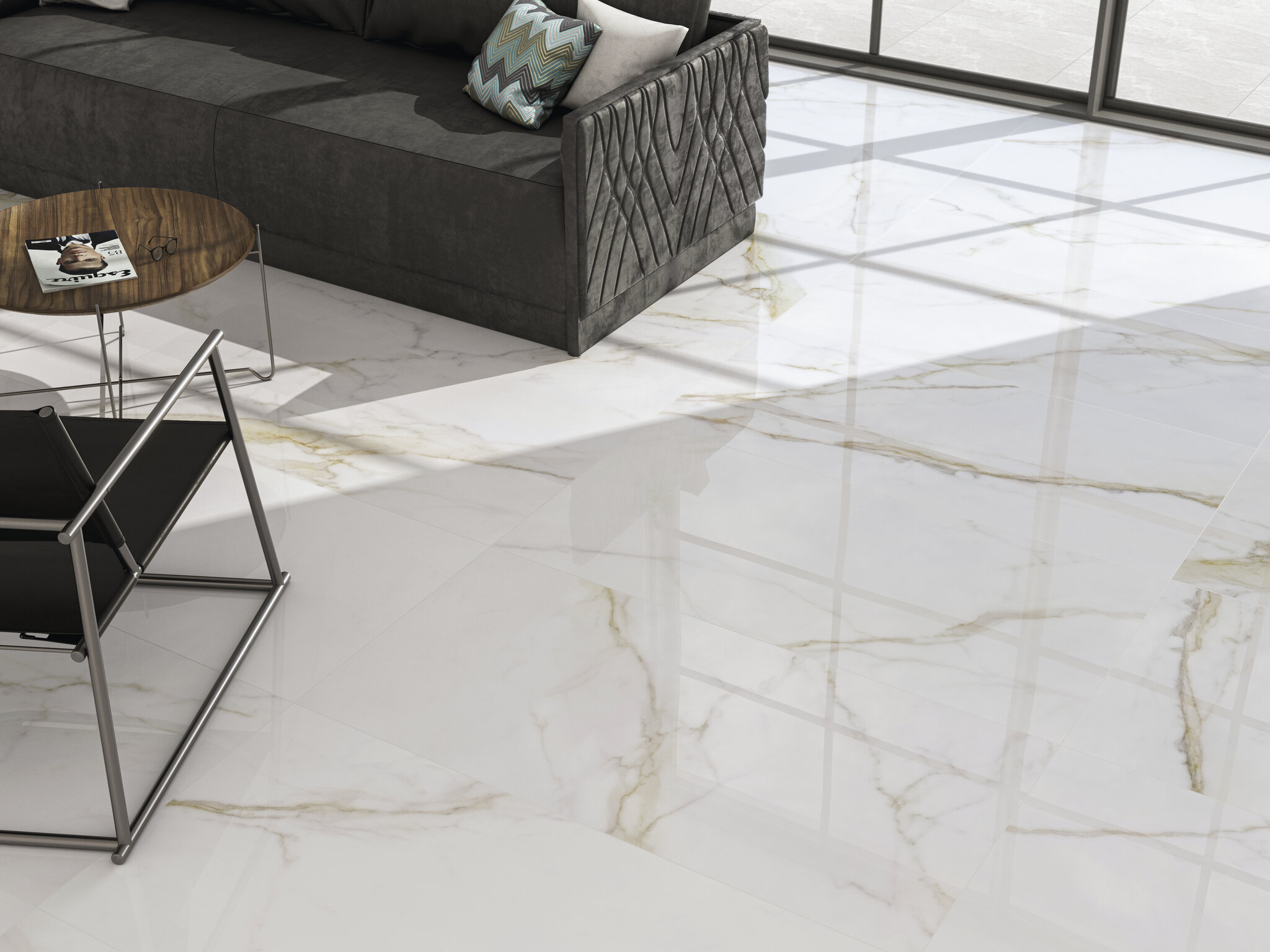 Grès cérame Cifre Ceramica Diamond Gold poli  60 x 120 cm, rectifié - vue 2