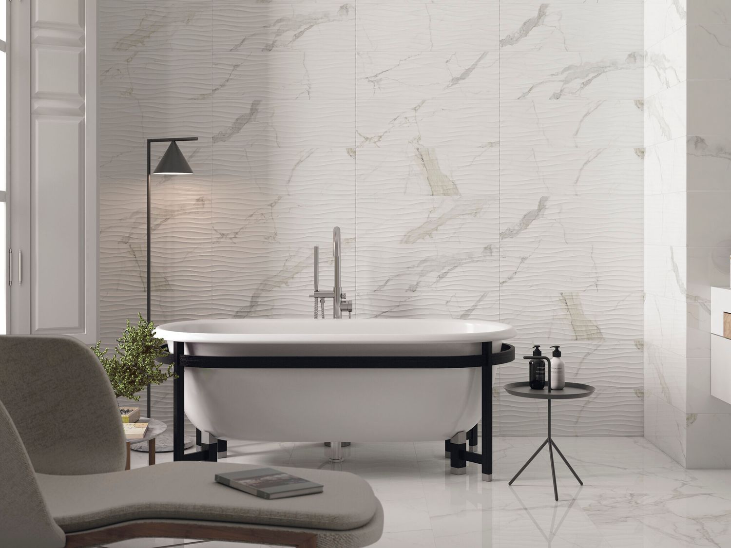 Grès cérame Statuario Luxe poli 60 x 120 cm - Cifre Ceramica — vue 4