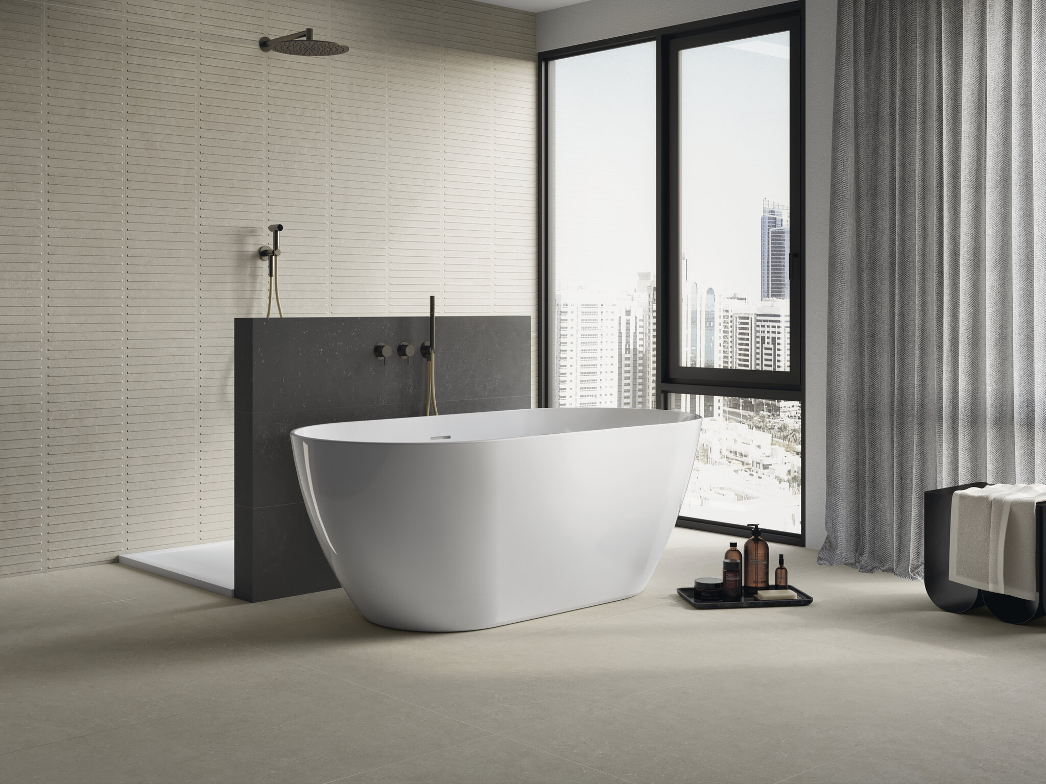 Grès cérame Cifre Ceramica Acron Ivory mat Soft 60 x 120 cm, rectifié - vue 2