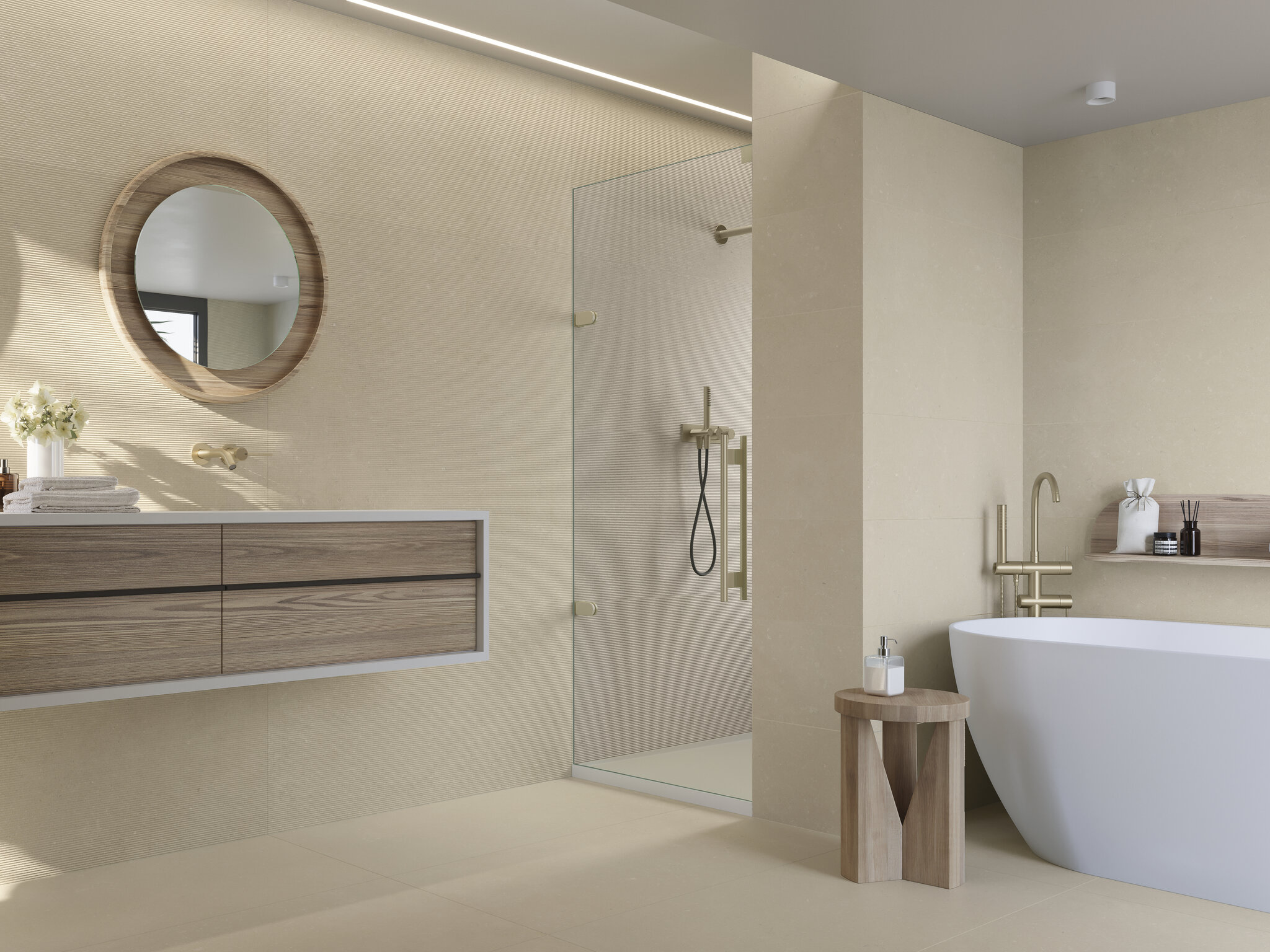 Grès cérame Cifre Ceramica Rift Ivory mat 60 x 120 cm, rectifié - vue 2