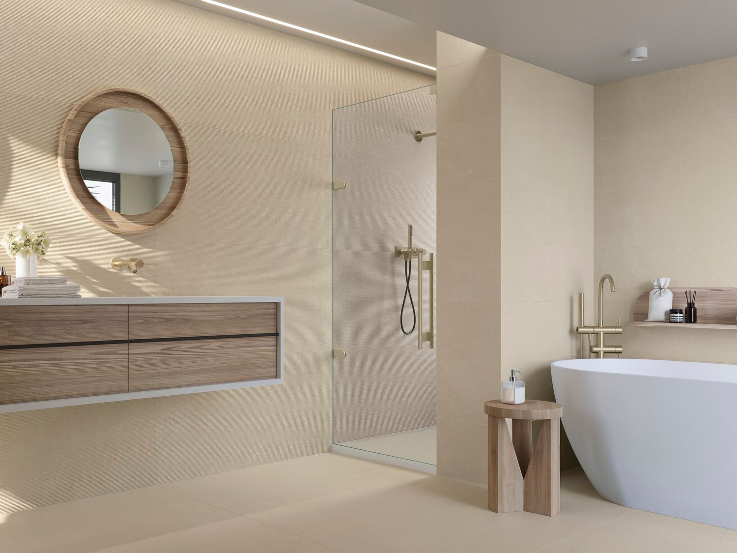 Cifre Ceramica Rift Ivory Matte Porcelain Stoneware 60 x 120 cm, Rectified