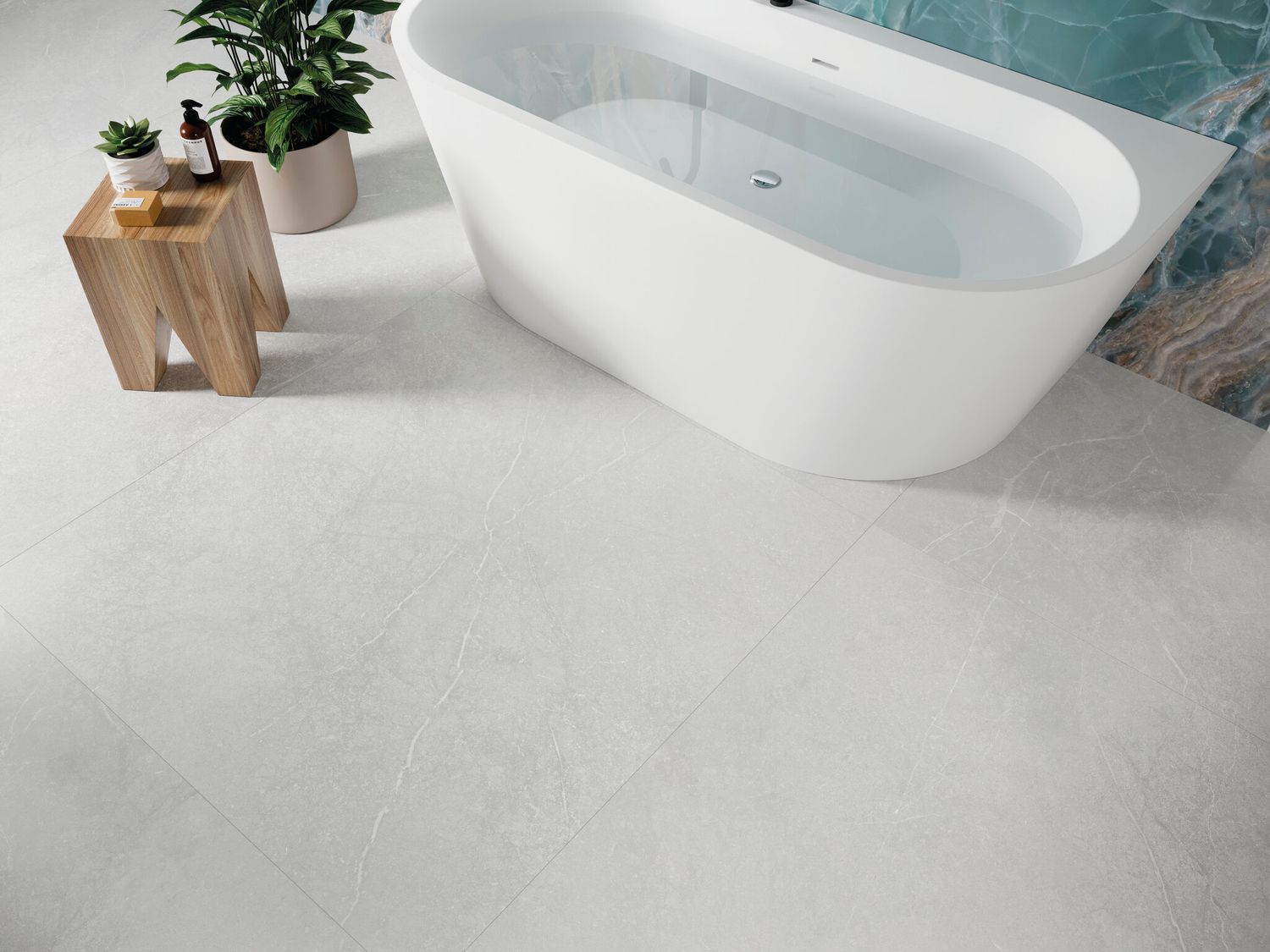 Munich White Matte Porcelain Stoneware R9 60 x 120 cm - Cifre Ceramica