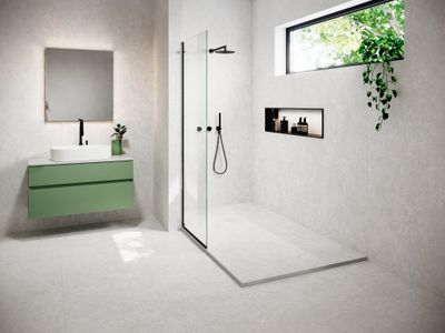 Cifre Ceramica Acron Blanc mat Soft 60 x 120 cm, carrelage en porcelaine rectifiée pour sol de salle de bains.