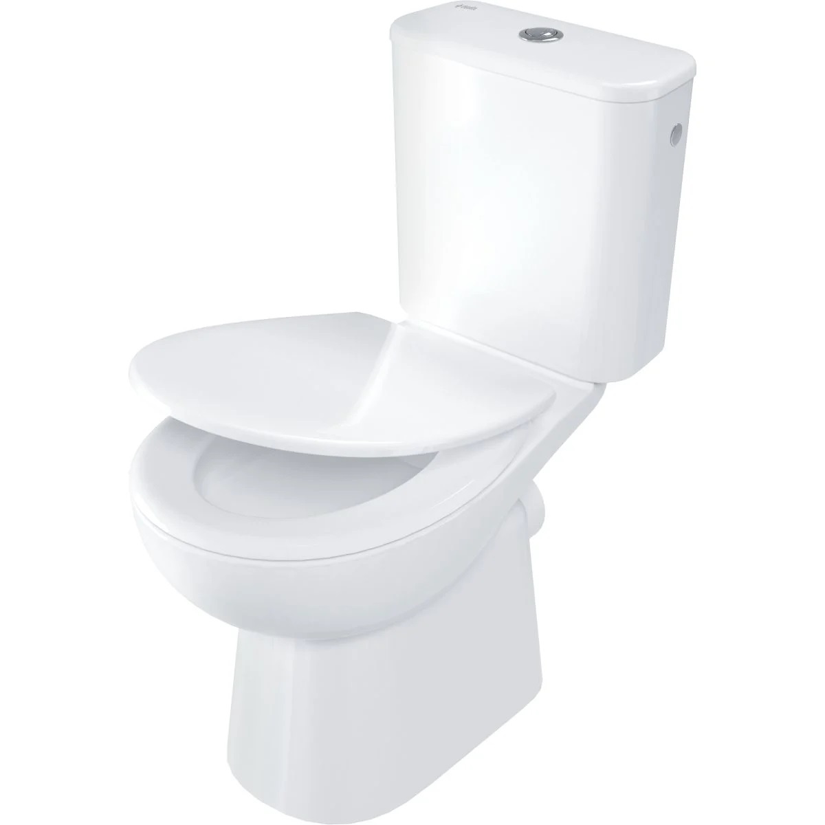 Pack cuvette sur pied monobloc Deante Funkia Evo Rimfree avec fixations cachées et abattant à abaissement automatique - vue 2