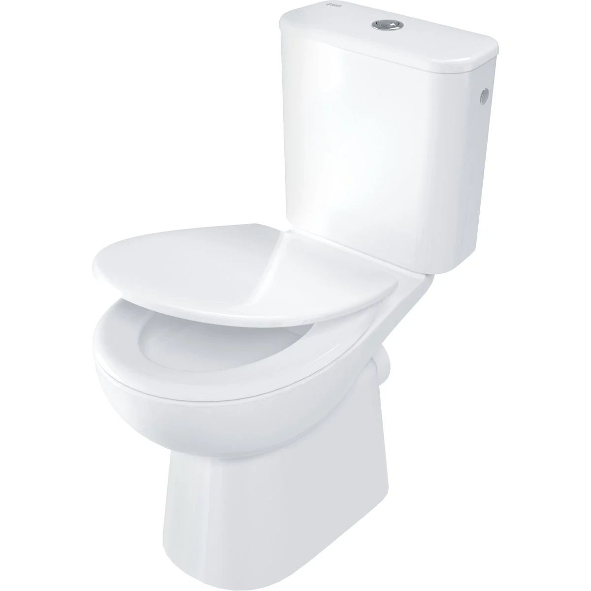 Deante Funkia Evo Monoblock Floor-Standing Toilet Pack Without Rim with Hidden Fixings and Soft-Close Seat