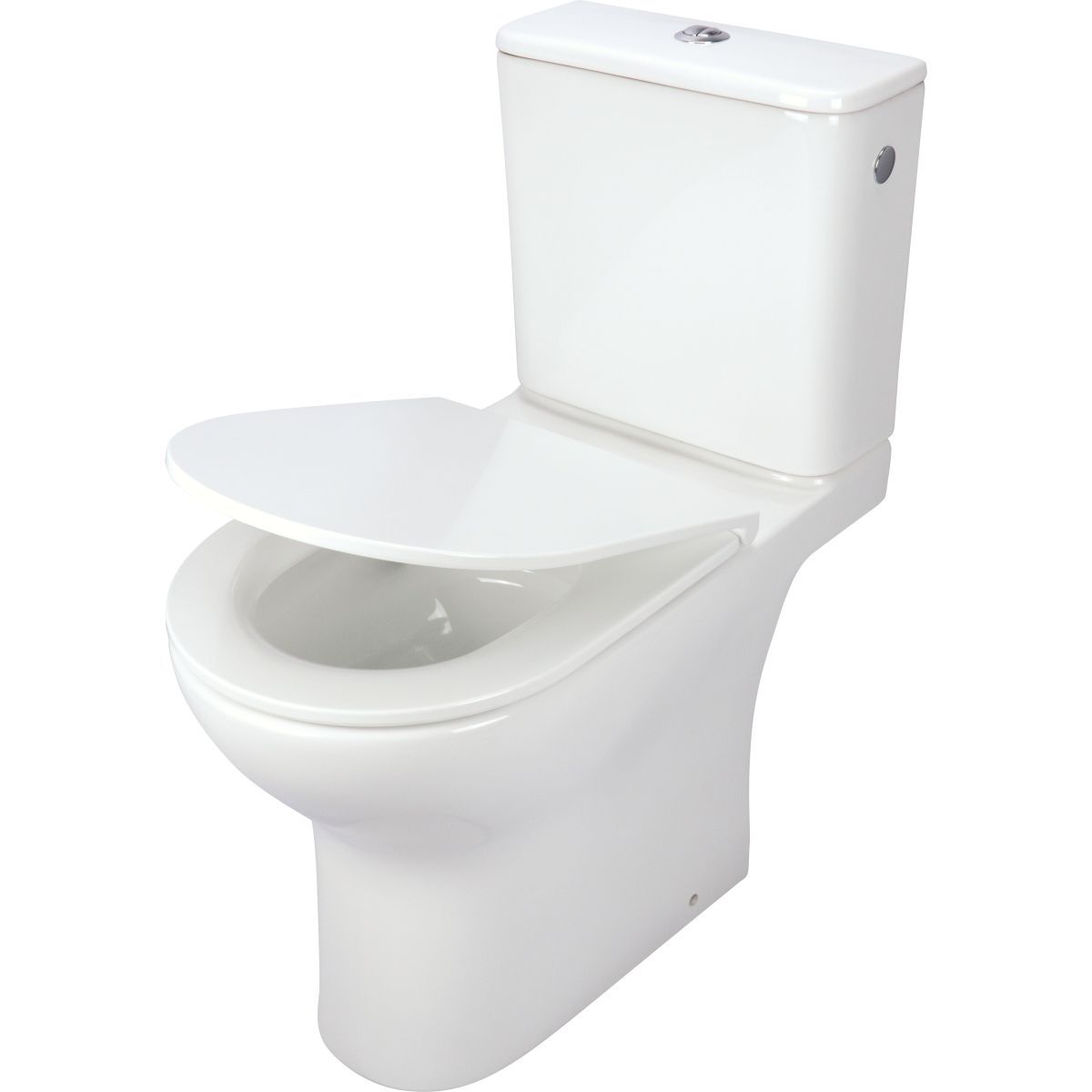 Deante Funkia Evo Monoblock Floor-Standing Toilet Pack Without Rim with Hidden Fixings and Soft-Close Seat