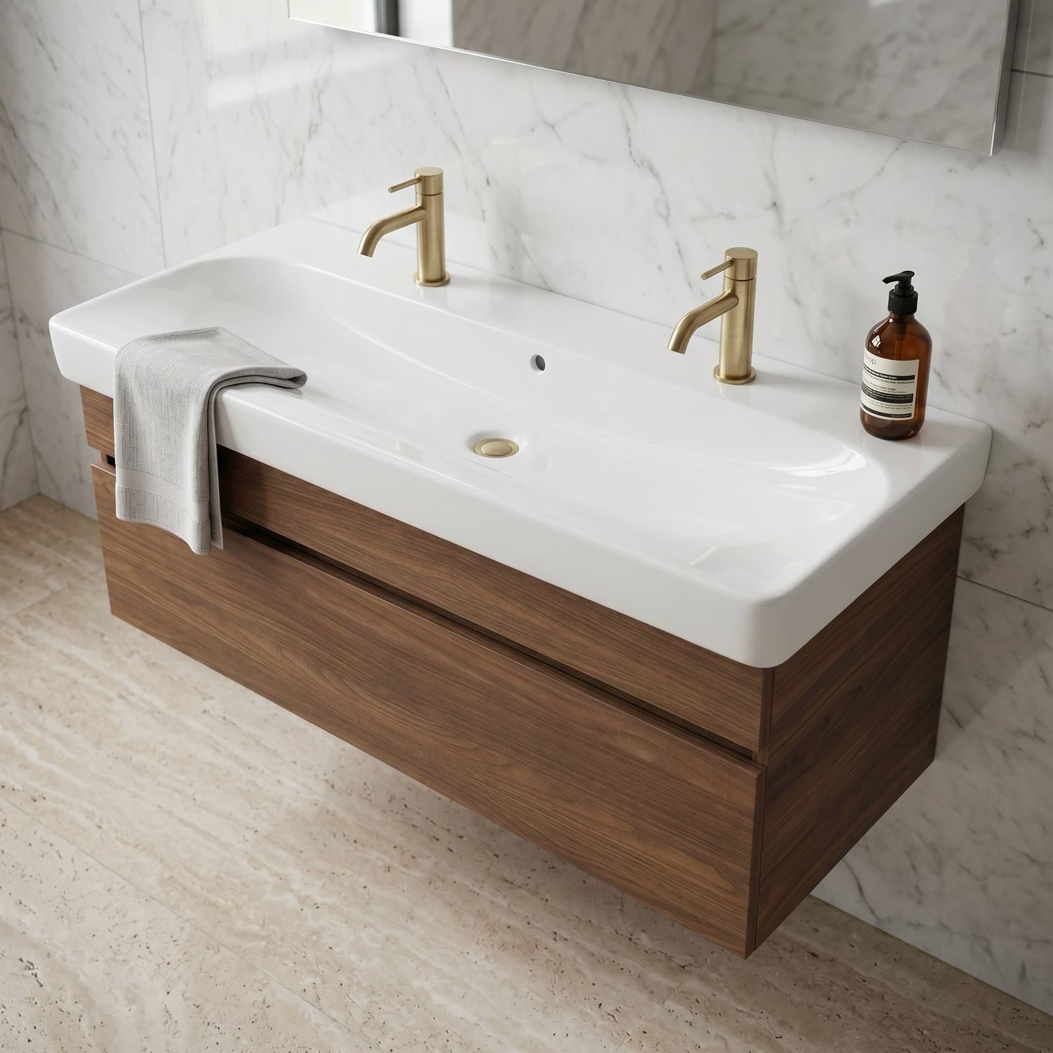 Bathroom Cabinet with One Drawer for Geberit Smyle Sink 120 cm (without basin)
