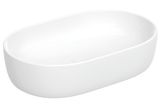 Vasque ovale en céramique blanche, Geberit Aniara, 55 x 35 cm, lavabo de salle de bains.