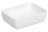 Lavabo rectangulaire en céramique blanche, Vasque bol Geberit Aniara, 45 x 35 cm, accessoire de salle de bains.