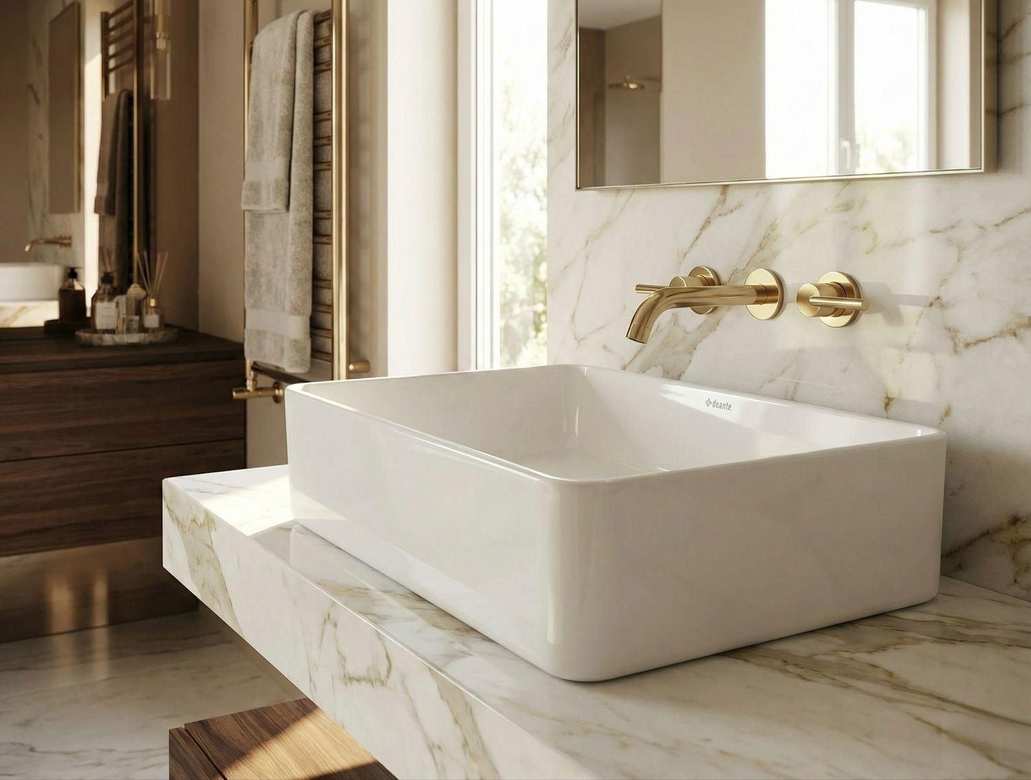 Deante Square Rectangular Countertop Basin 50.5 x 35.5 cm