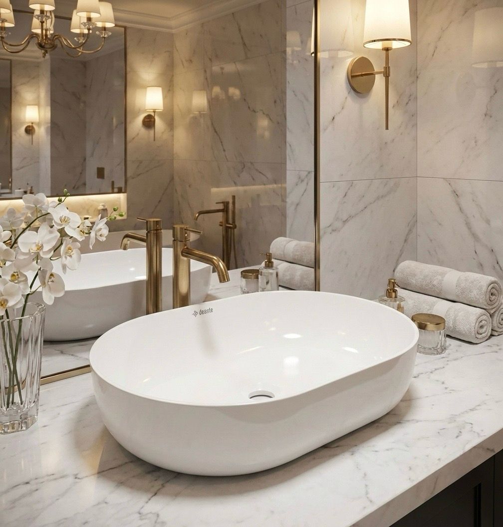 Deante Round Oval Countertop Basin 58 x 38 cm