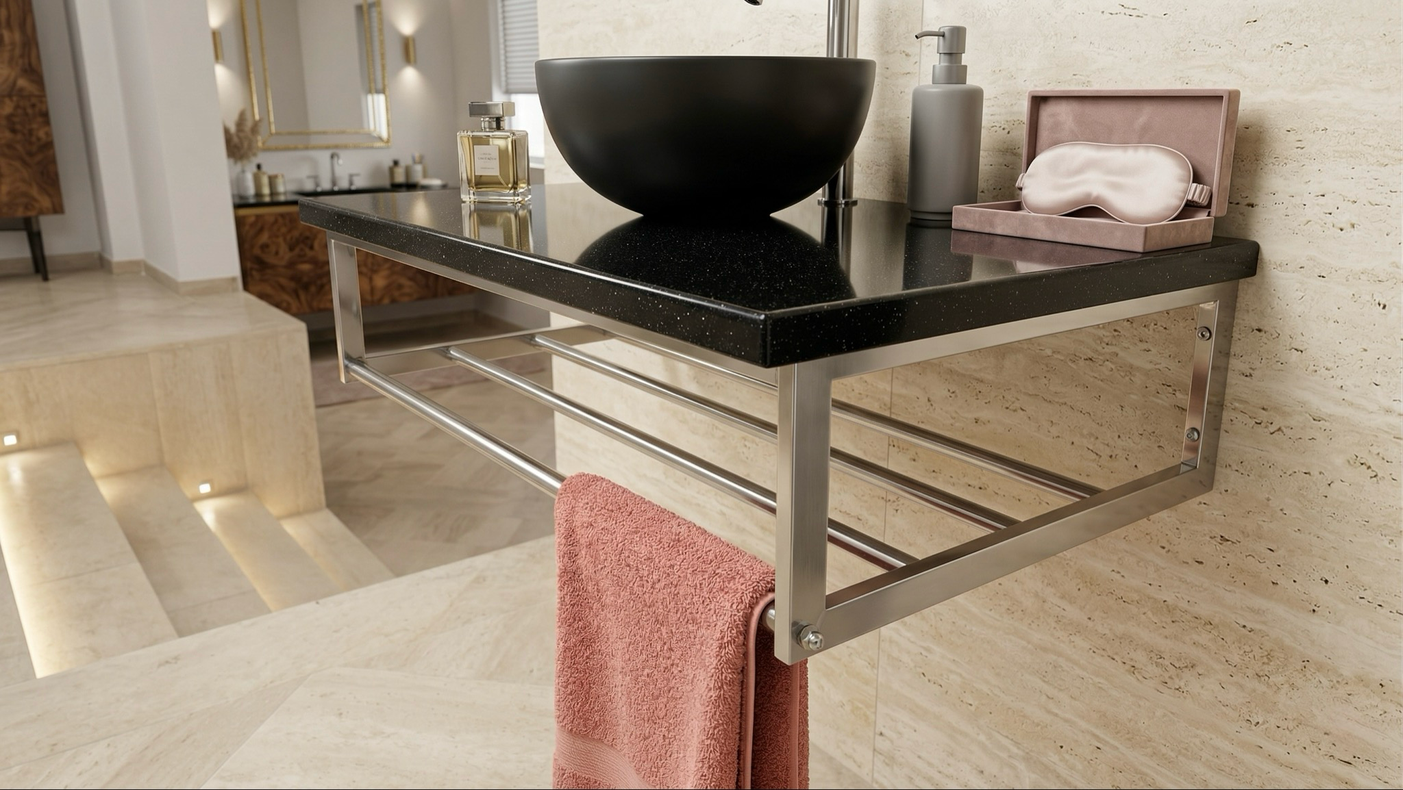 Support en inox Bluestone pour plan 90 cm - vue 2
