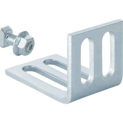 Support en acier galvanisé, 7,5 x 5,5 cm, avec boulon et écrou, pour systèmes Geberit GIS.