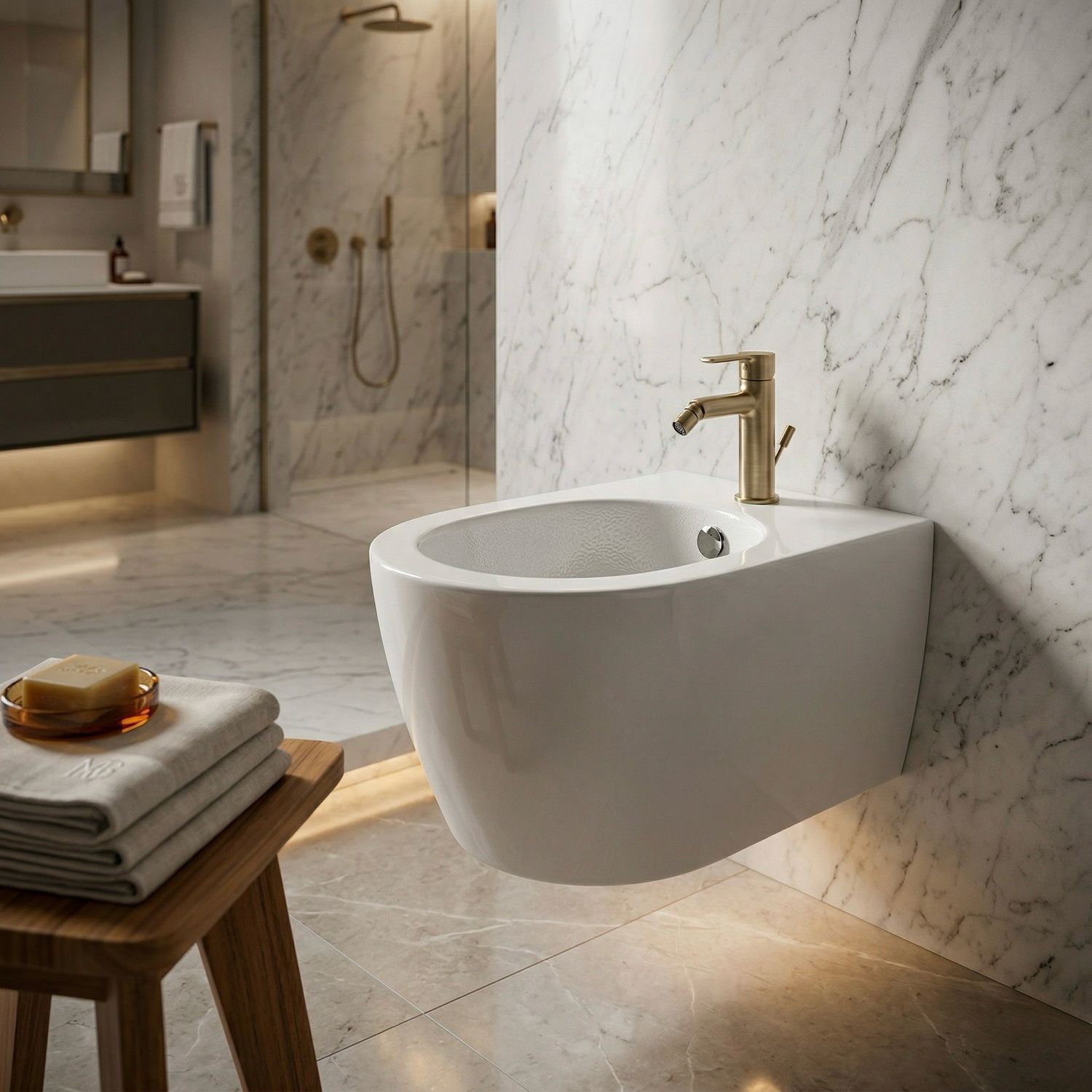 Wall-mounted Geberit iCon Bidet with concealed design