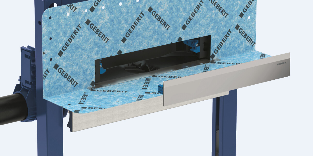 Set de finition Geberit pour évacuation murale chromé brillant, en matière synthétique