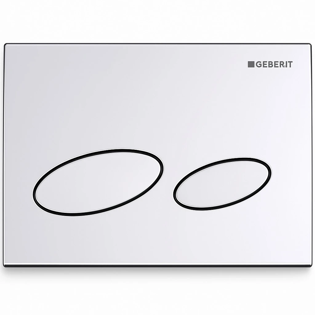 Plaque de déclenchement Geberit Kappa20 pour rinçage double touche en chromé - vue 2