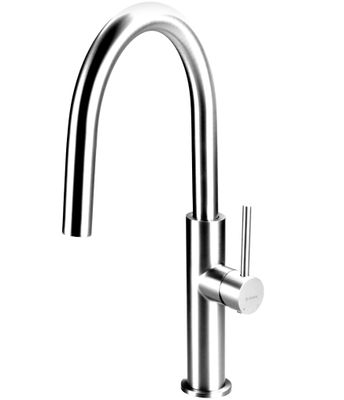 Robinet de cuisine Deante Evora, 200 mm, chromé, poignée unique, bec pivotant, cartouche céramique.