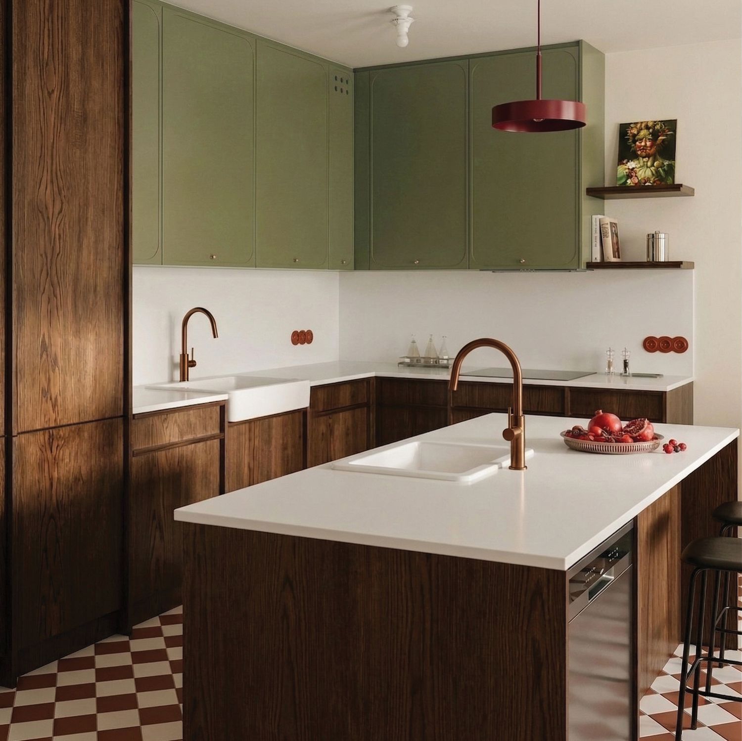 Deante Evora Kitchen Mixer 200 mm in Brushed Bronze PVD