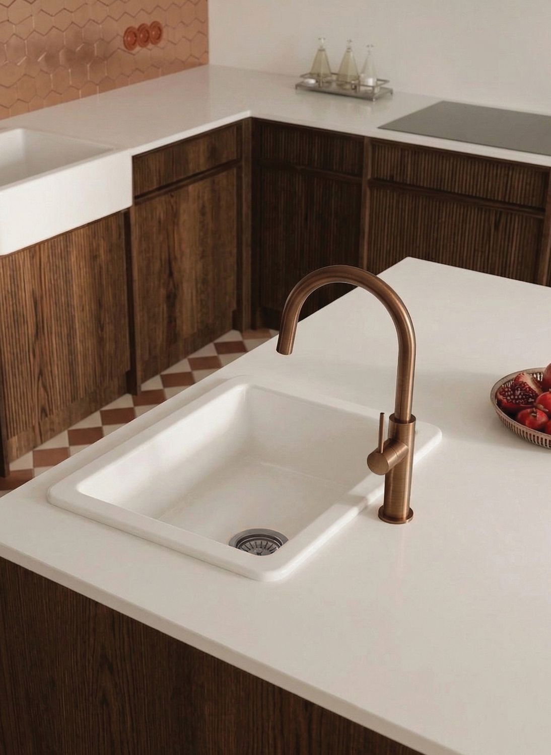 Mitigeur de cuisine Deante Evora 200 mm en PVD bronze brossé — vue 3