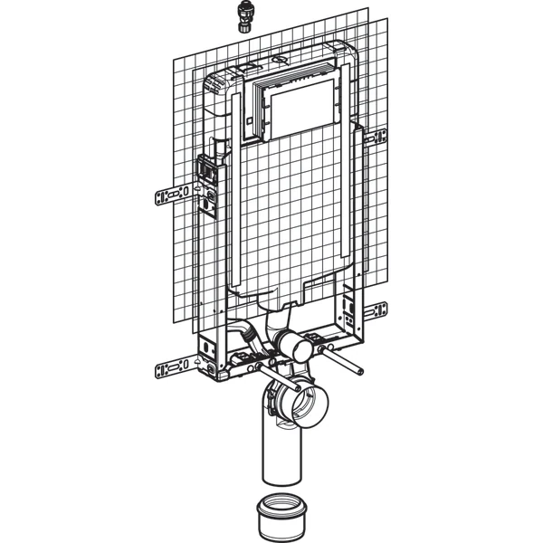Bâti-support Geberit Combifix Sigma 8 cm pour montage dans parois maçonnées - vue 12