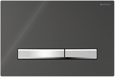 Geberit Sigma50 Flush Plate / Reflective Smoked Glass - Chrome