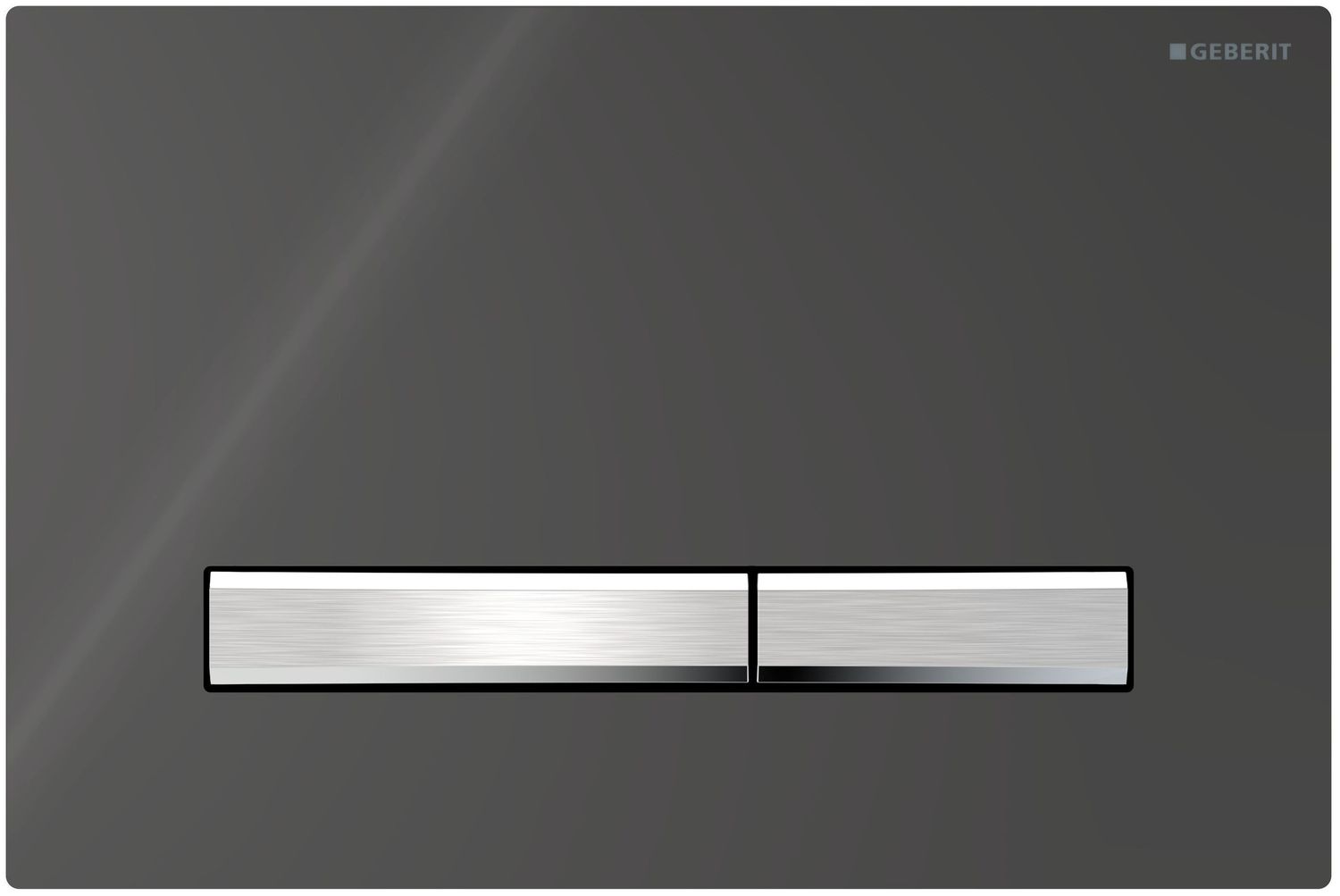 Geberit Sigma50 Flush Plate / Reflective Smoked Glass - Chrome