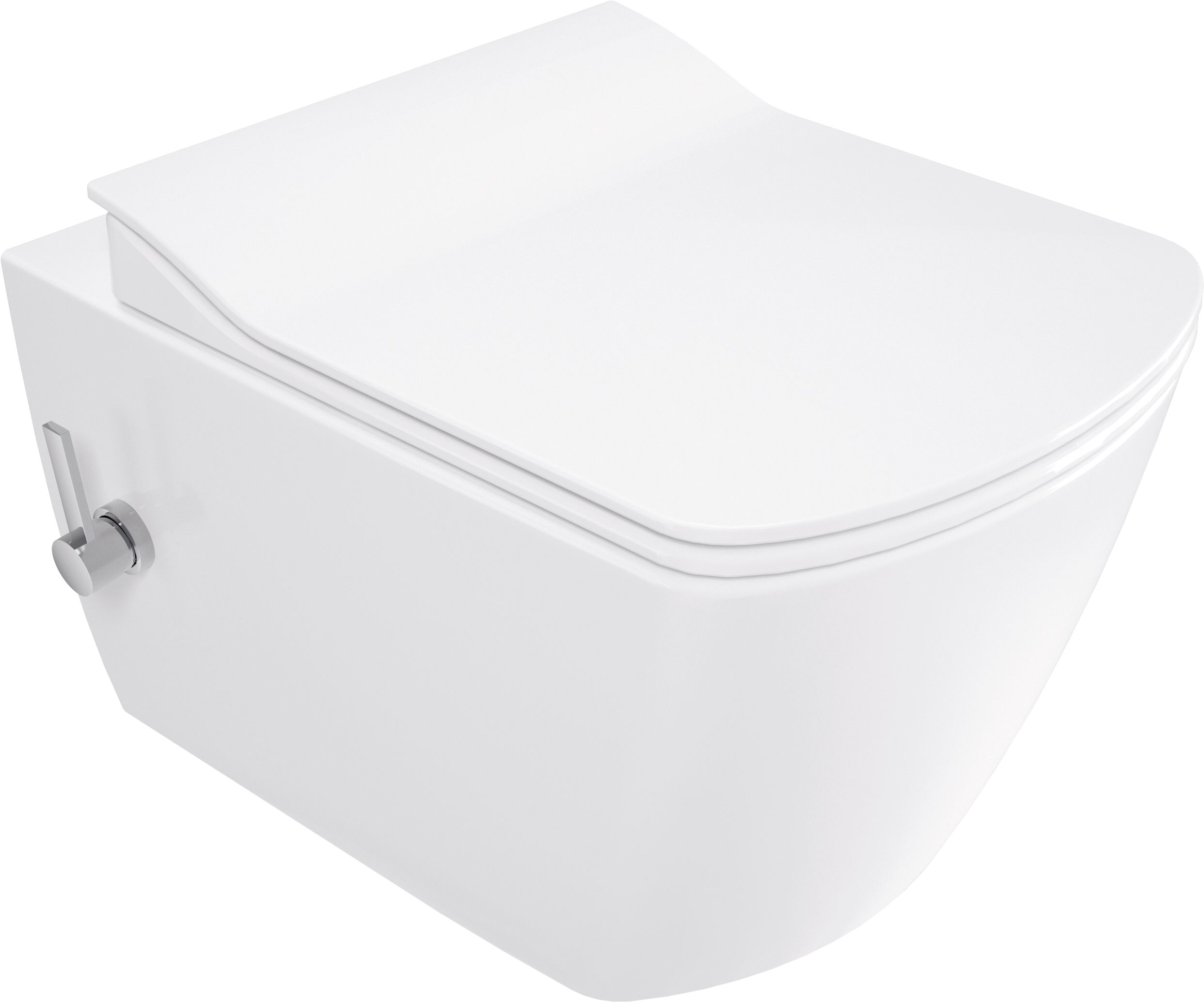 Pack cuvette suspendue Deante Blur sans rebord avec fonction bidet, mitigeur et abattant à abaissement automatique - vue 5