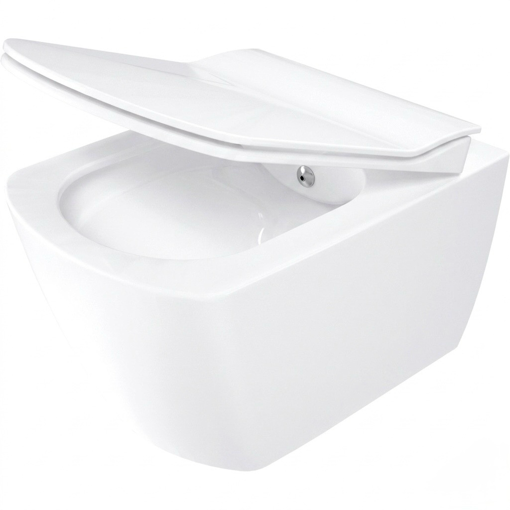 Pack cuvette suspendue Deante Blur sans rebord avec fonction bidet, mitigeur et abattant à abaissement automatique - vue 4