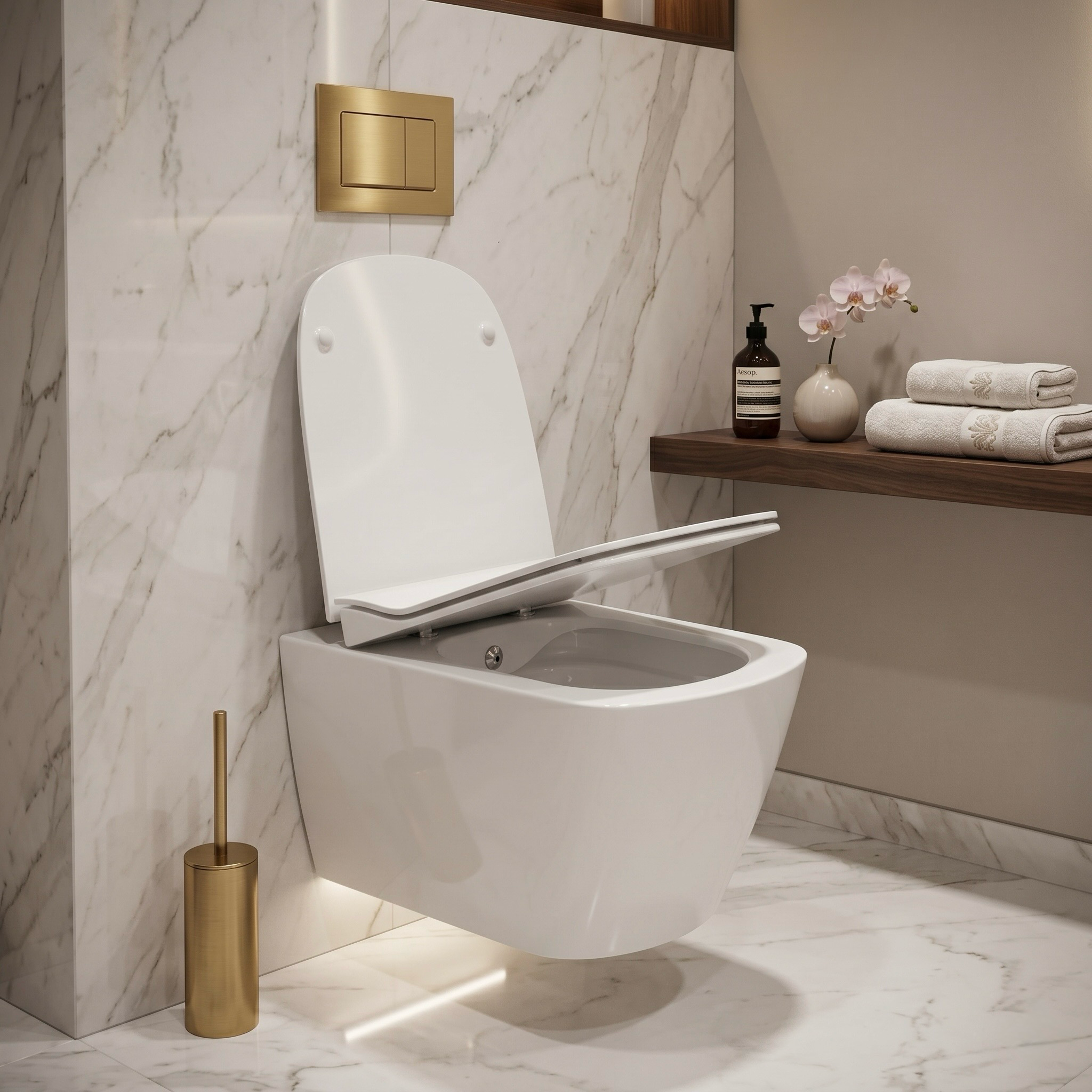 Pack cuvette suspendue Deante Blur sans rebord avec fonction bidet, mitigeur et abattant à abaissement automatique - vue 2