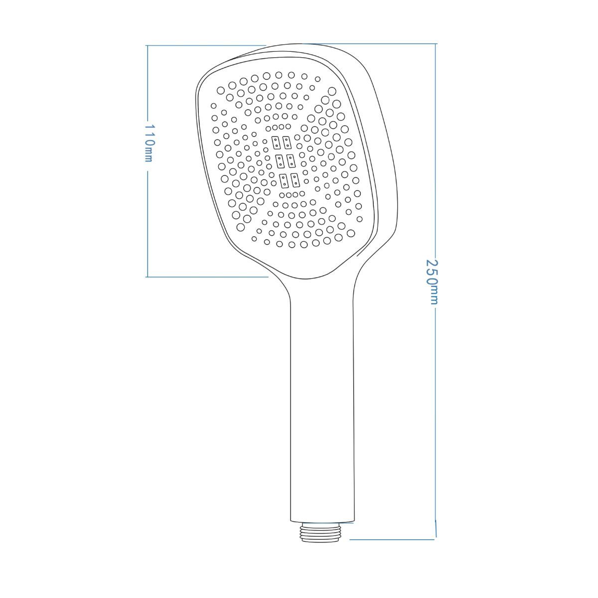 Barre de douche Deante Maro avec douchette à main 1 jet et flexible en noir mat — vue 3