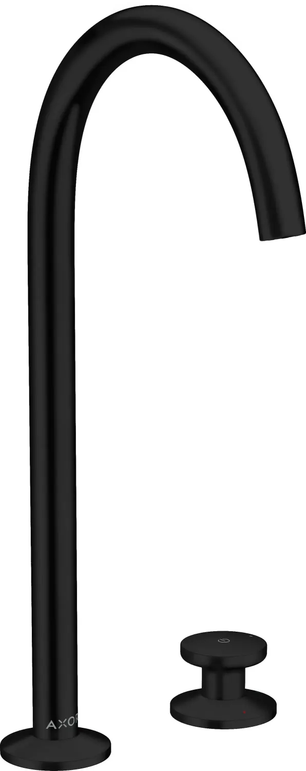 Mitigeur de lavabo 2 trous AXOR One Select 260 avec bonde push-open en noir mat