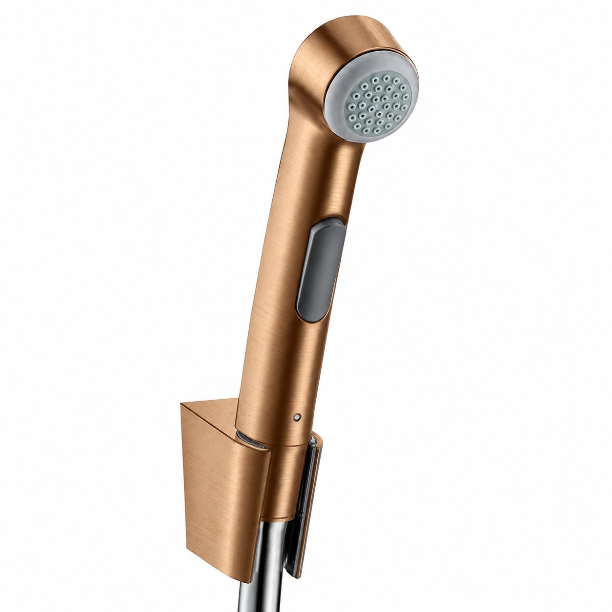 Douchette WC Hansgrohe pour toilette intime bidette - Finition : Or rouge brossé (flexible de 1.25 m)