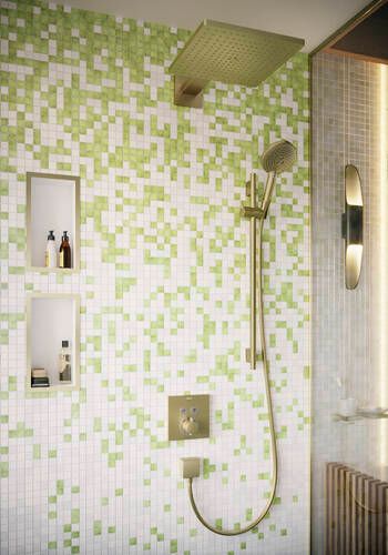 Hansgrohe Unica S Puro Shower Bar 90 cm, with Hand Shower Holder and 160 cm Hose in Brushed Bronze