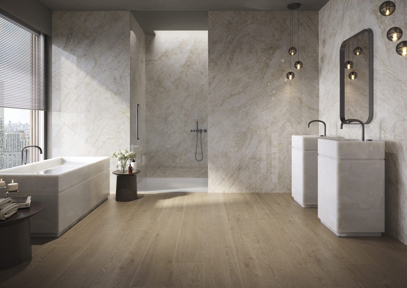 Cifre Ceramica Porcelain Stoneware Taj Mahal Nature Glossy 60 x 120 cm, Rectified