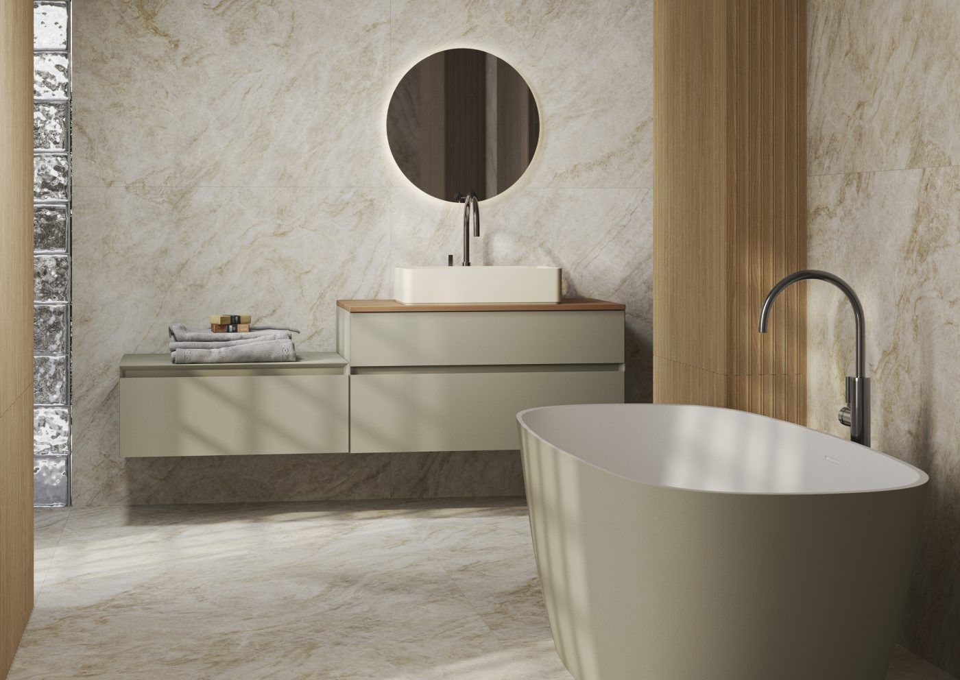 Polished Taj Mahal Porcelain Stoneware 60 x 120 cm - Cifre Ceramica