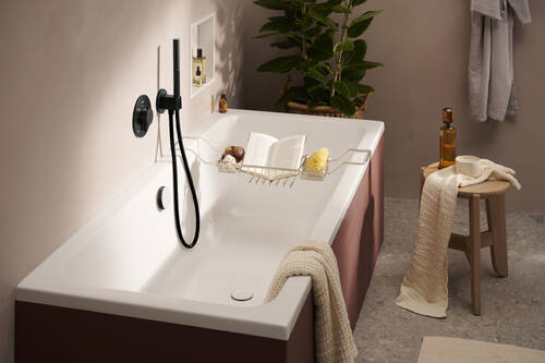 Douchette à main Hansgrohe Pulsify S 100 Tube 1 jet EcoSmart en noir chromé brossé - vue 2