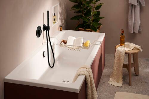 Hansgrohe Pulsify S 100 Hand Shower Tube 1 Jet EcoSmart in Brushed Black Chrome