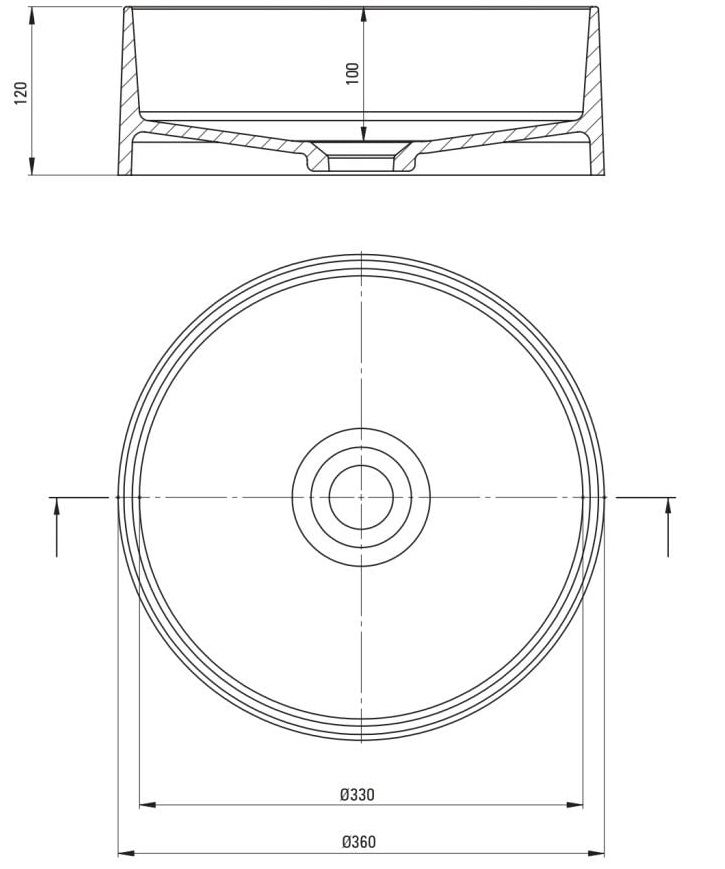 Vasque à poser ronde Deante Silia 36 cm en beige — vue 4