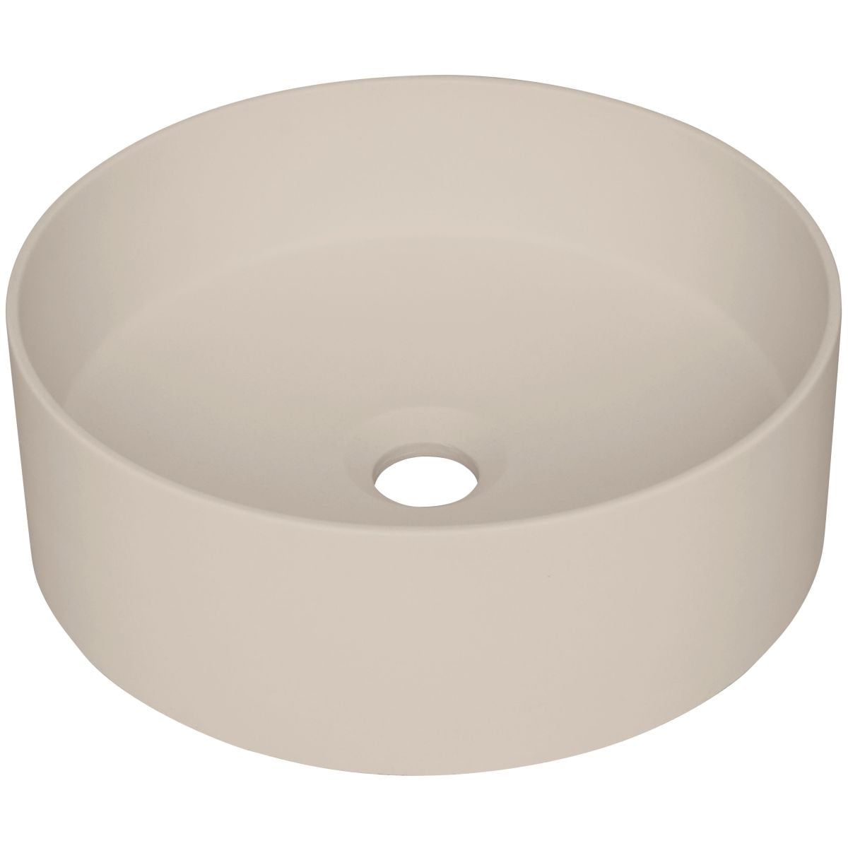 Round countertop basin Deante Silia 36 cm in beige