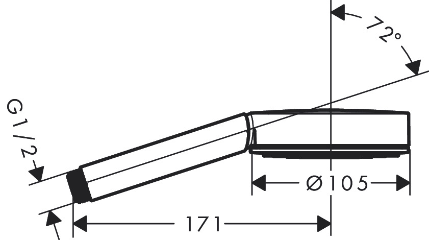 Douchette à main Hansgrohe Pulsify Select S 105 1 jet - vue 2