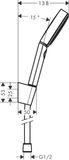Pulsify Select S Ensemble support mural et douchette 105 3jet Relaxation avec flexible 160 cm
