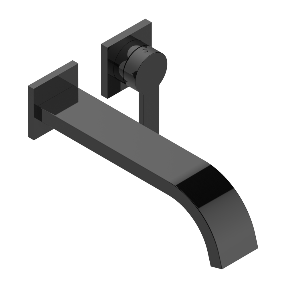Wall-mounted long spout basin mixer without waste - "Obione" Collection