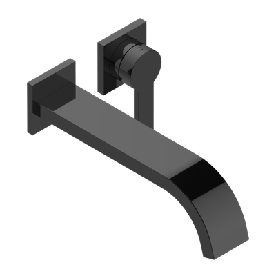 Wall-mounted long spout basin mixer without waste - "Obione" Collection