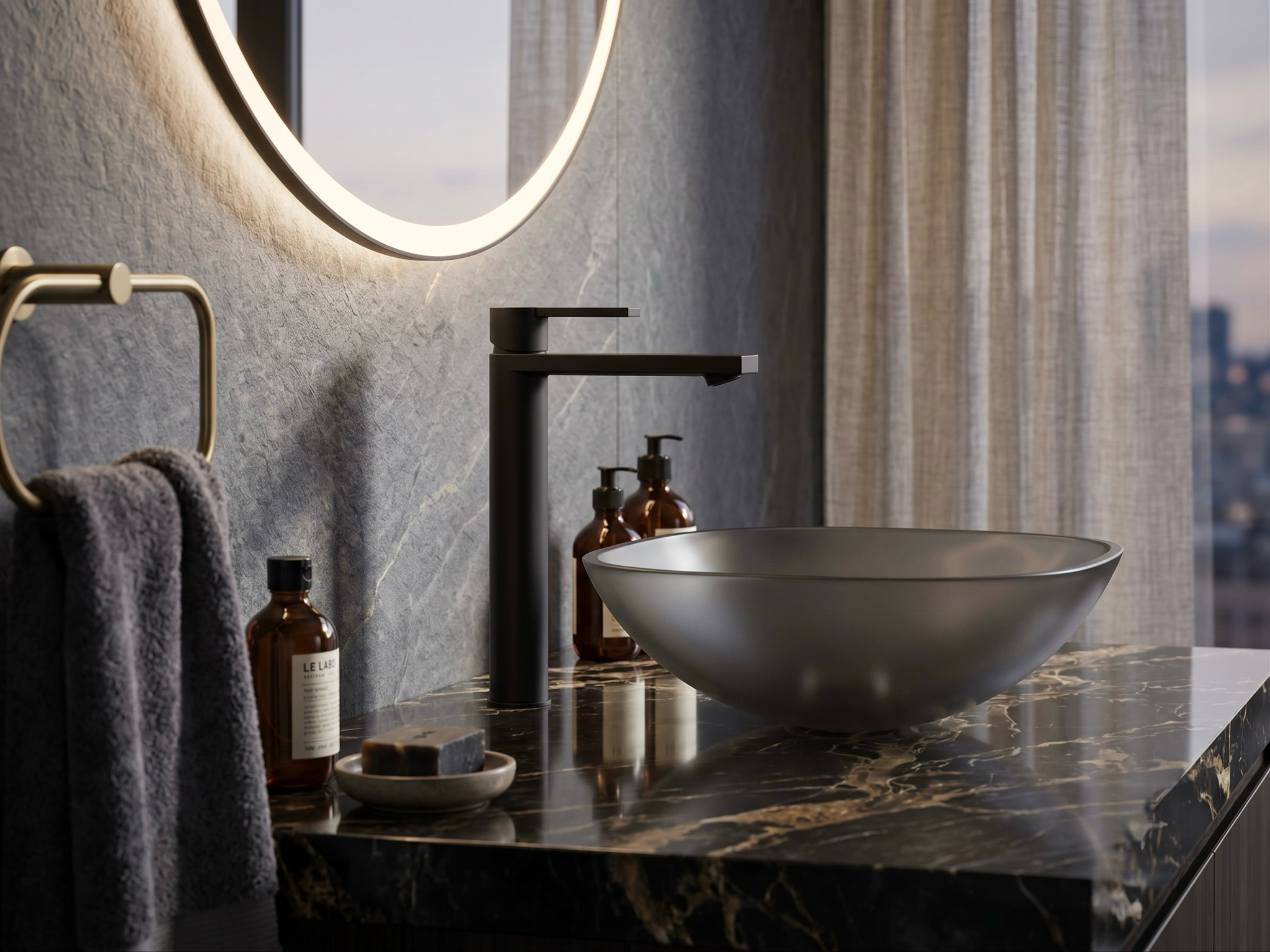 Mitigeur de lavabo rehaussé THG avec vidage - Collection "Alose" - vue 8