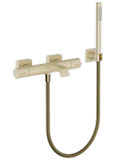 Mitigeur thermostatique de bain/douche THG avec douchette, support et flexible- Collection "Obione" - vue 2
