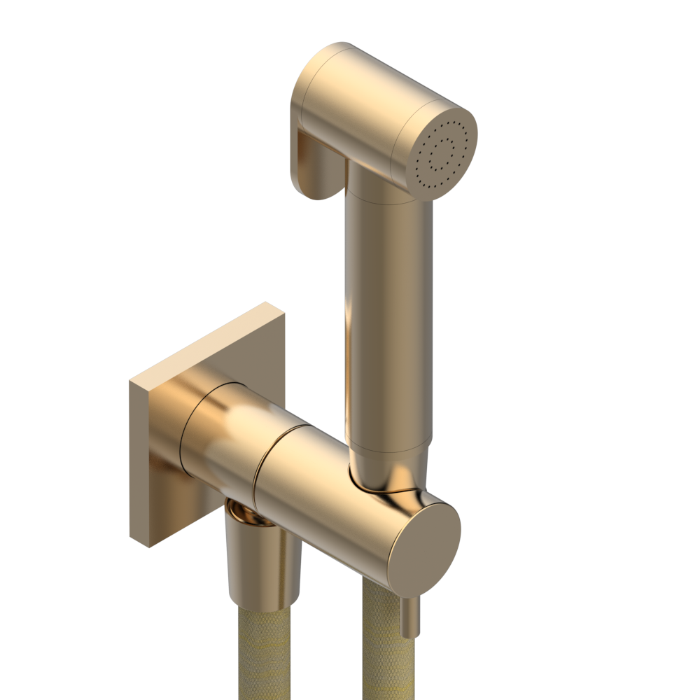 Ensemble hygiénique pour WC THG avec douchette à gâchette pour eau froide avec support et flexible - Collection "Obione" — vue 3
