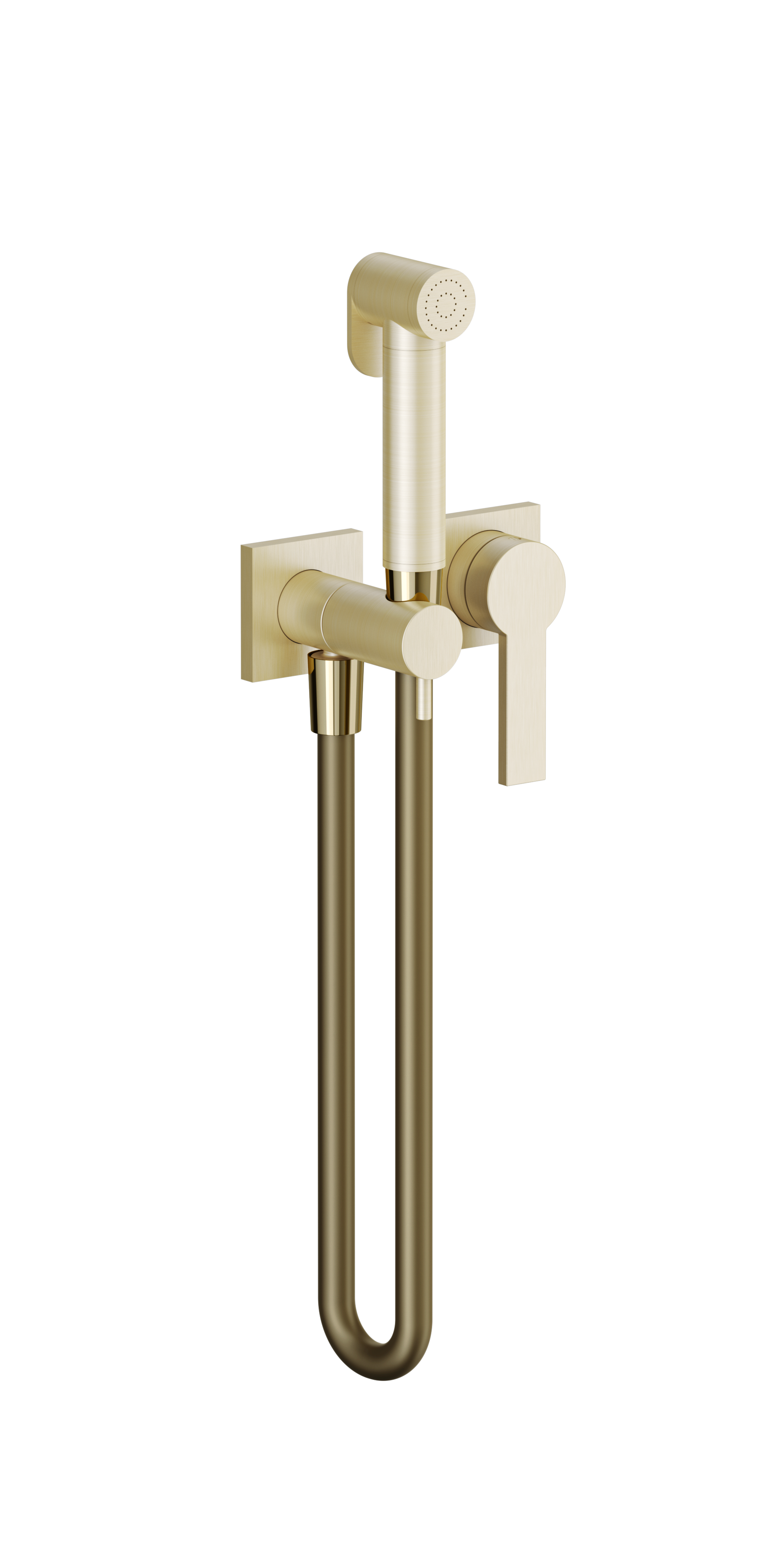 Ensemble hygiénique de WC THG avec douchette à gâchette, flexible et butée de sécurité intégrée sur sortie murale - Collection "Obione" - vue 4