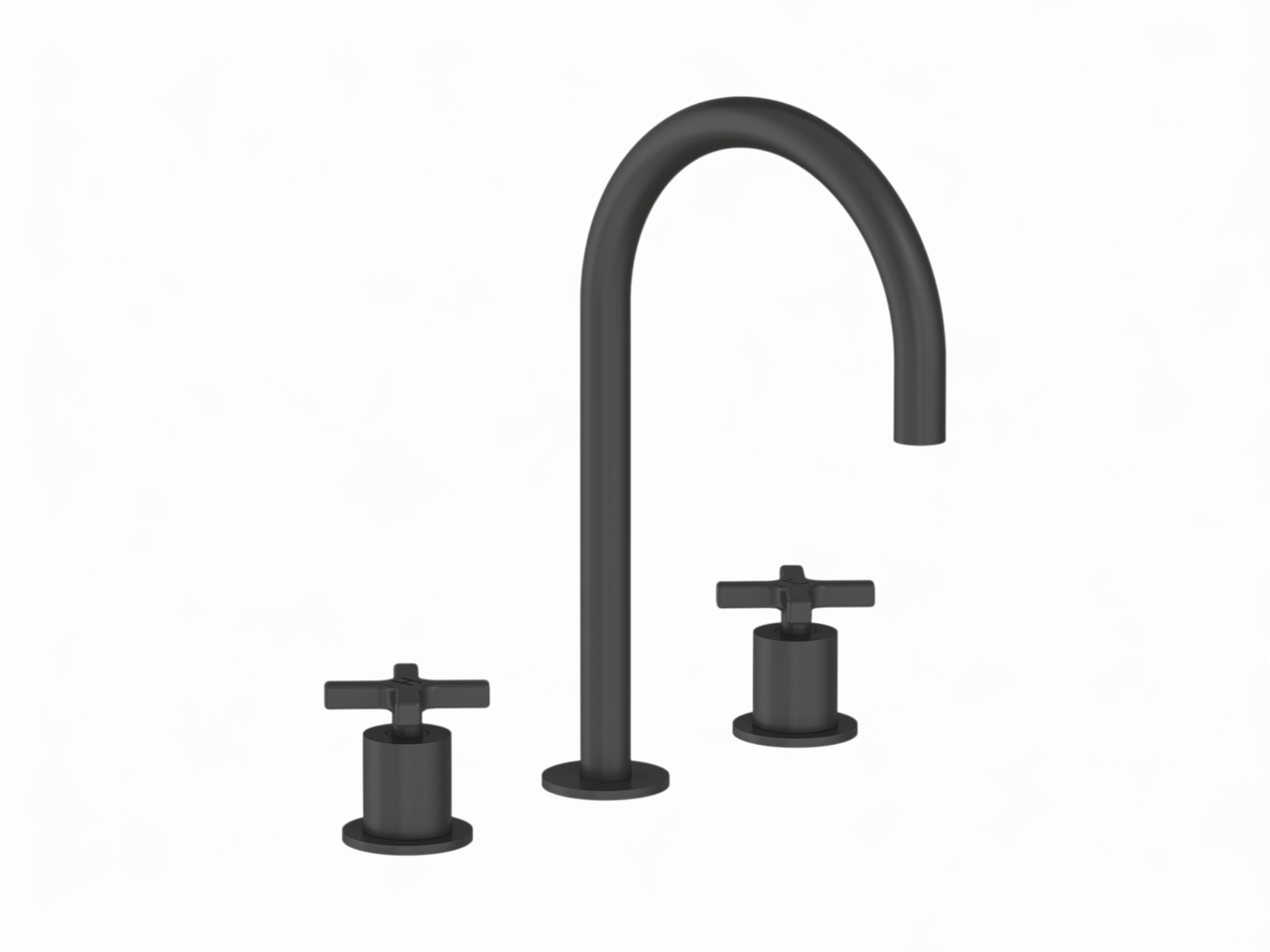 Mélangeur de lavabo 3 trous THG avec vidage bec haut - Collection "Estran" - vue 2